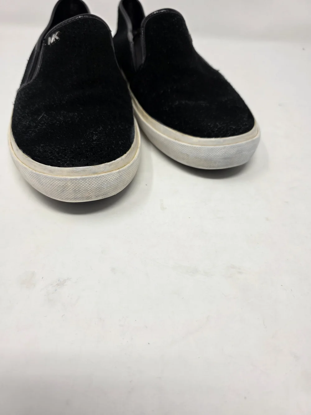 Michael Kors Black Slip On Sneakers Women’s 8M Suede Leather Upper